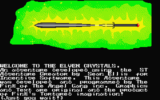 Elven Crystals Part One - a Cautionary Tale (The) atari screenshot